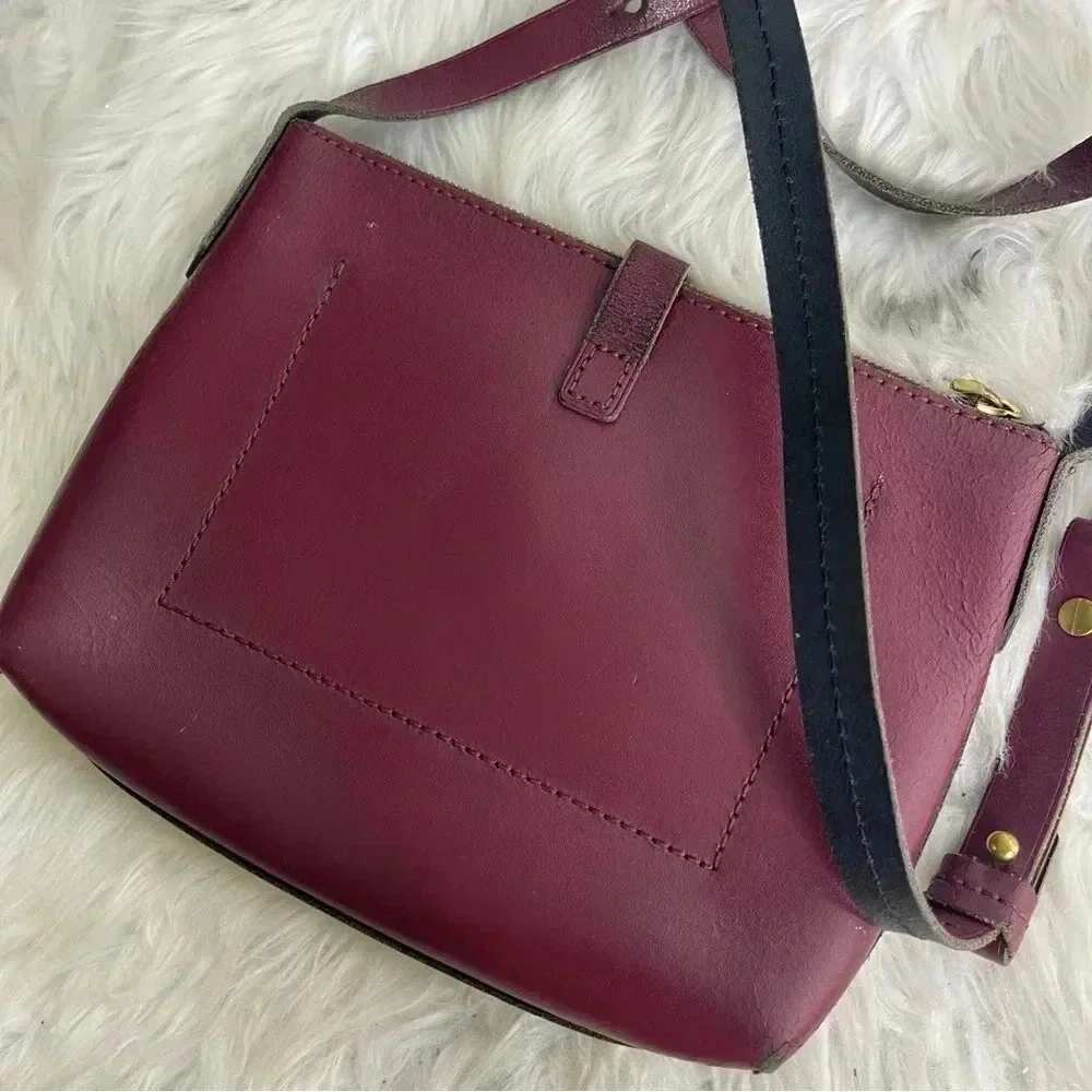 J. Crew Burgundy Leather Crossbody Purse